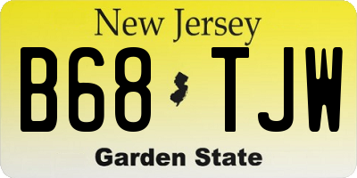 NJ license plate B68TJW
