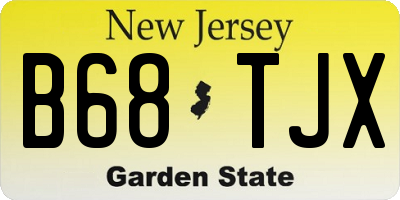 NJ license plate B68TJX