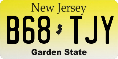 NJ license plate B68TJY
