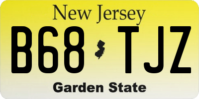 NJ license plate B68TJZ
