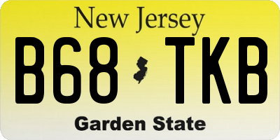 NJ license plate B68TKB