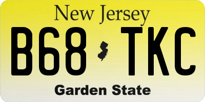 NJ license plate B68TKC