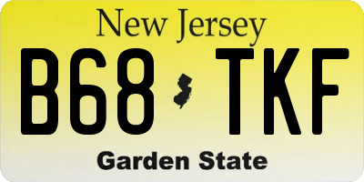 NJ license plate B68TKF