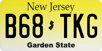 NJ license plate B68TKG