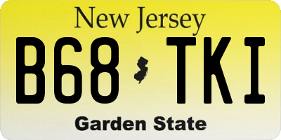 NJ license plate B68TKI