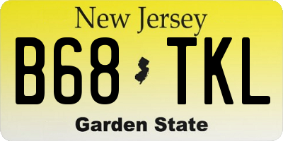 NJ license plate B68TKL