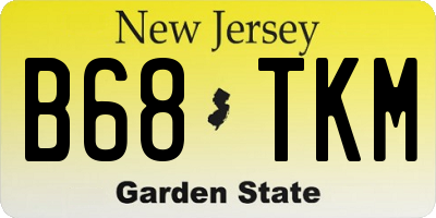 NJ license plate B68TKM