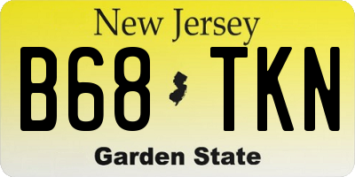 NJ license plate B68TKN