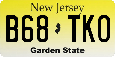 NJ license plate B68TKO