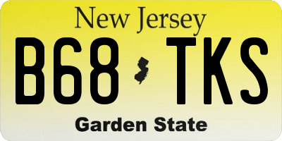 NJ license plate B68TKS