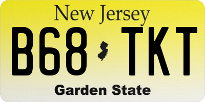 NJ license plate B68TKT