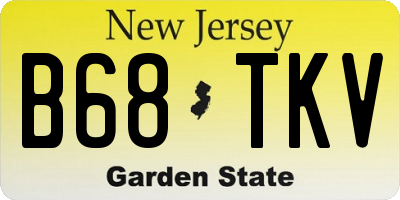 NJ license plate B68TKV