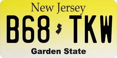 NJ license plate B68TKW