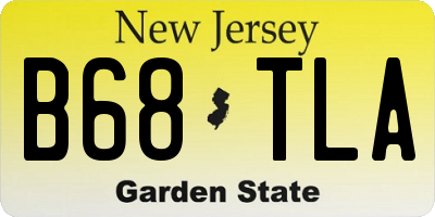 NJ license plate B68TLA