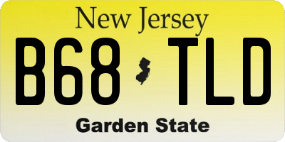 NJ license plate B68TLD
