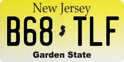NJ license plate B68TLF