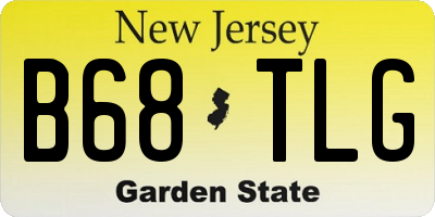 NJ license plate B68TLG