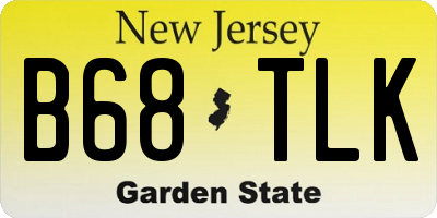 NJ license plate B68TLK