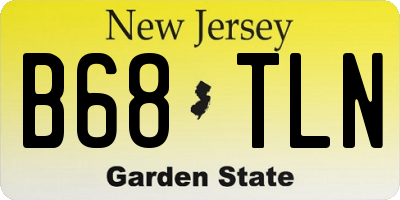 NJ license plate B68TLN