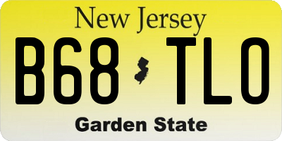 NJ license plate B68TLO