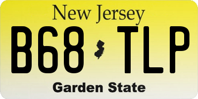 NJ license plate B68TLP