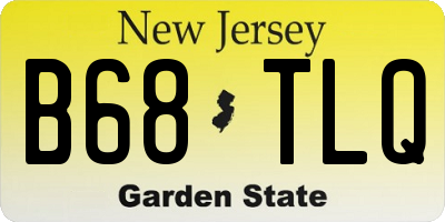 NJ license plate B68TLQ
