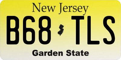 NJ license plate B68TLS