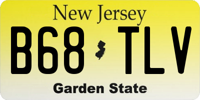 NJ license plate B68TLV