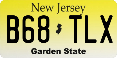 NJ license plate B68TLX