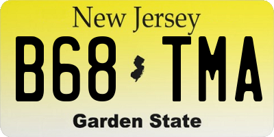 NJ license plate B68TMA