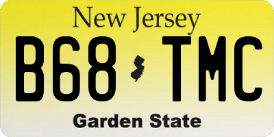 NJ license plate B68TMC