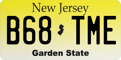 NJ license plate B68TME