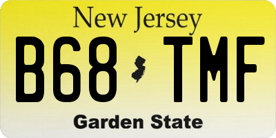 NJ license plate B68TMF