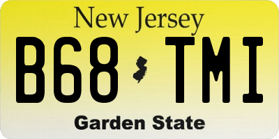 NJ license plate B68TMI