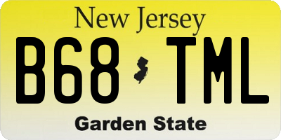 NJ license plate B68TML