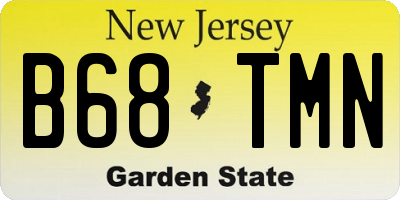 NJ license plate B68TMN
