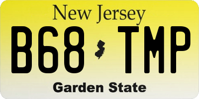 NJ license plate B68TMP