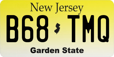 NJ license plate B68TMQ
