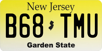 NJ license plate B68TMU