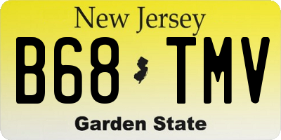NJ license plate B68TMV