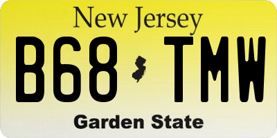 NJ license plate B68TMW