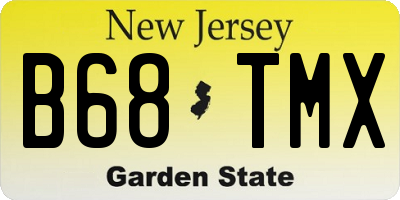 NJ license plate B68TMX