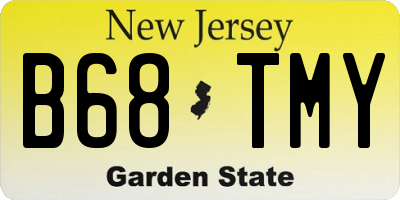 NJ license plate B68TMY
