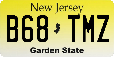 NJ license plate B68TMZ