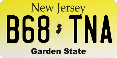 NJ license plate B68TNA
