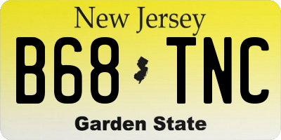 NJ license plate B68TNC