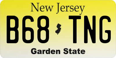 NJ license plate B68TNG