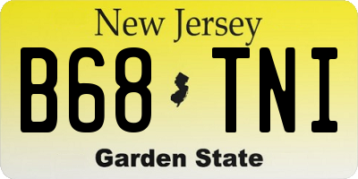 NJ license plate B68TNI