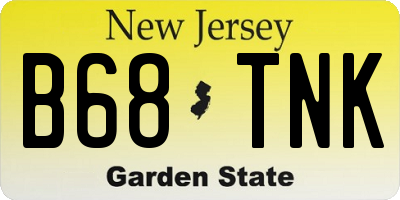 NJ license plate B68TNK