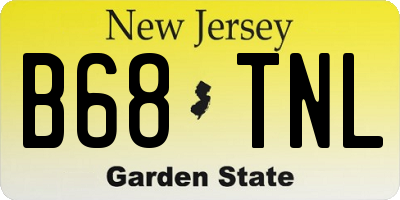NJ license plate B68TNL
